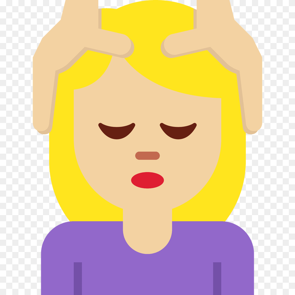 Woman Getting Massage Emoji Clipart, Baby, Person, Face, Head Free Png