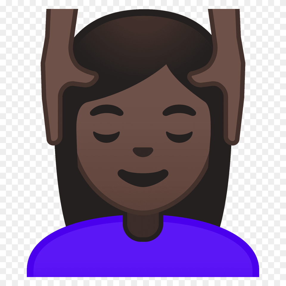 Woman Getting Massage Emoji Clipart, Body Part, Face, Head, Neck Png Image