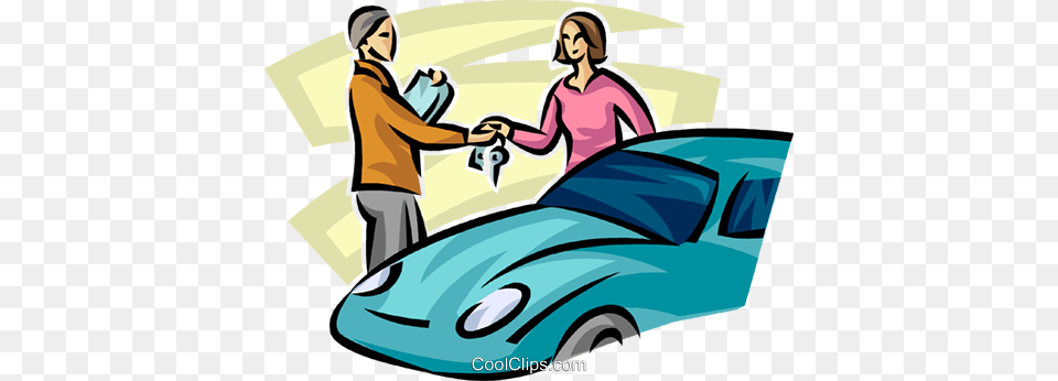 Woman Getting The Keys Of Her New Car Royalty Vector Clip Art, Person, Adult, Female, Advertisement Free Png Download