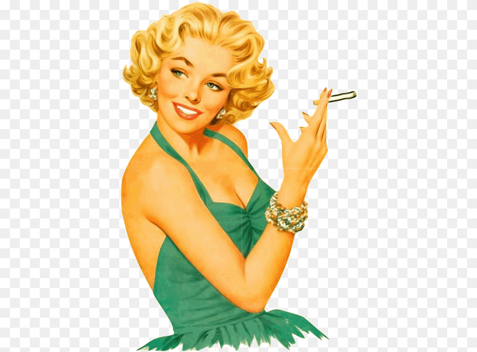 Woman Girl Blonde Portrait Female Beauty Pin Up Girl Smoking, Accessories, Person, Adult, Hair Free Transparent Png