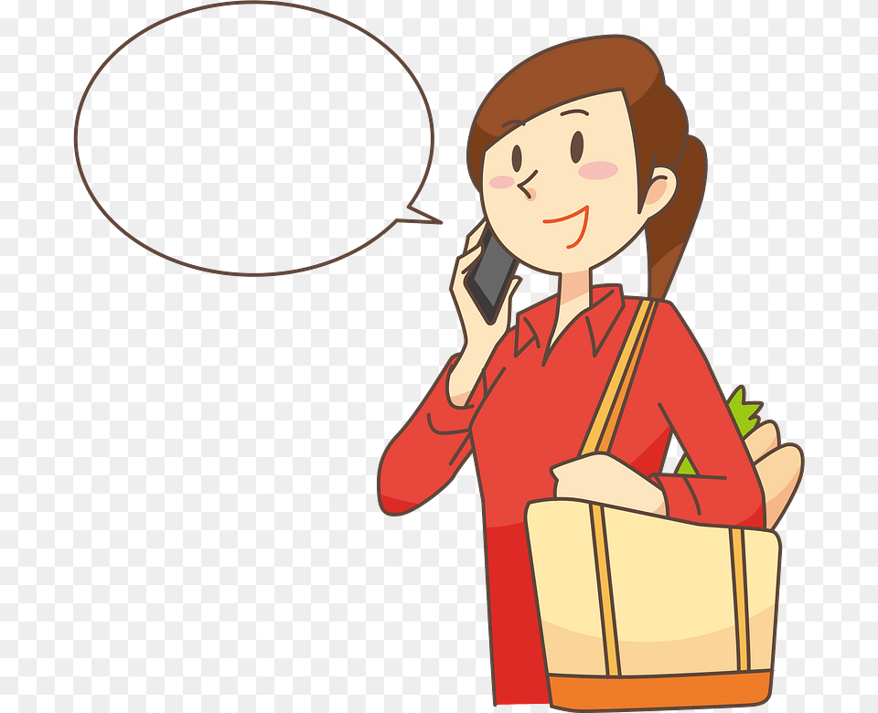 Woman Girl Mobile Phone Clipart, Baby, Person, Face, Head Free Png Download