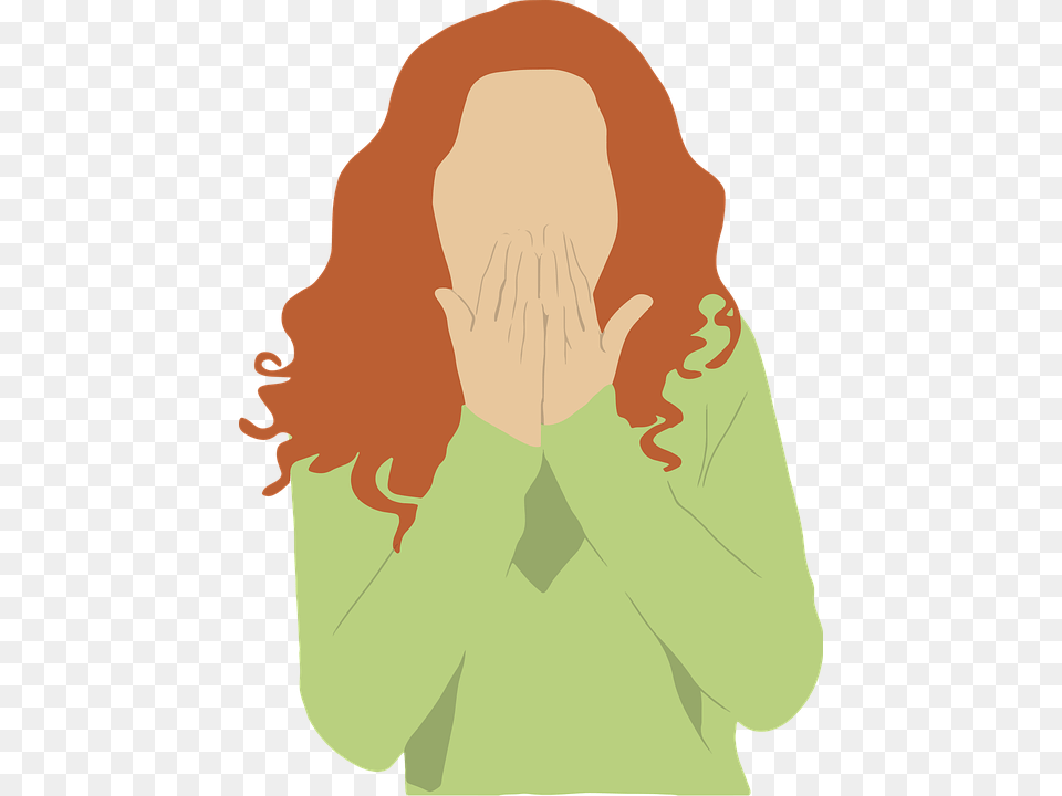 Woman Girl Surprised Shocked Omg Face Person Illustration, Adult, Female, Head Free Png