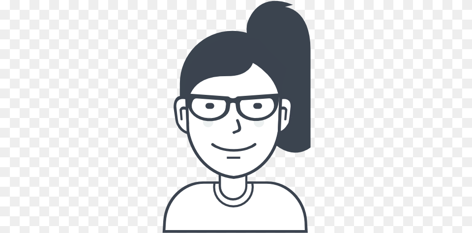 Woman Girl With Ponytail Person Glasses Icon Of User Person Man Male Icon, Accessories, Portrait, Photography, Head Free Transparent Png