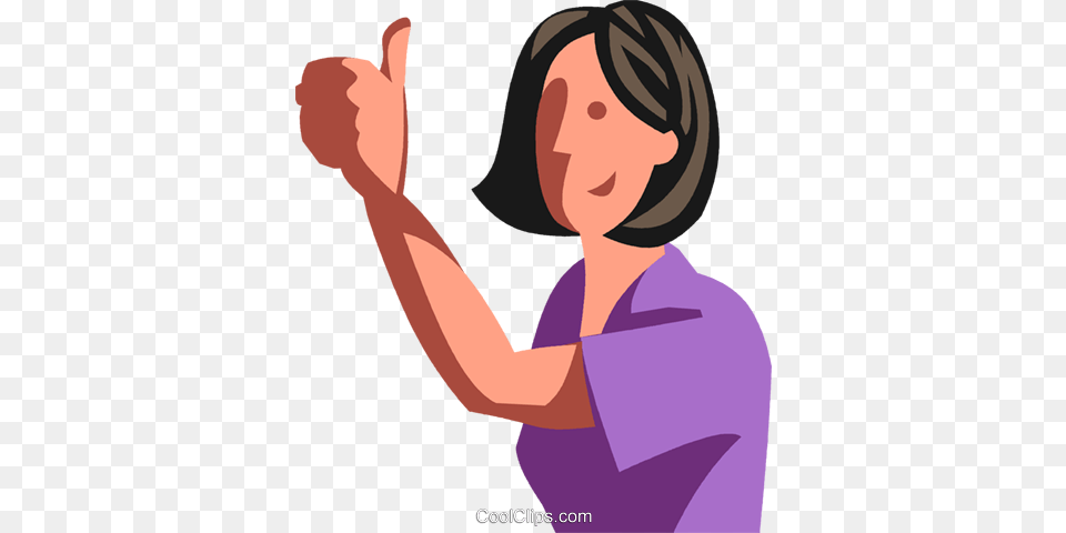 Woman Giving The Thumbs Up Royalty Vector Clip Art, Finger, Person, Body Part, Hand Free Png Download