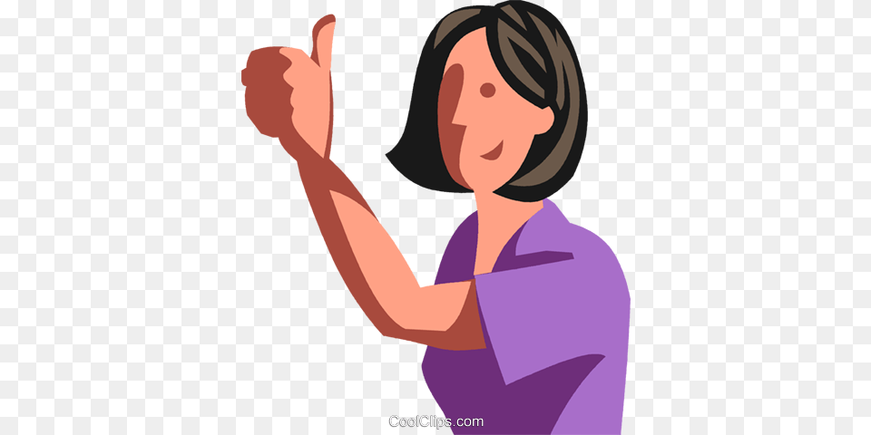 Woman Giving The Thumbs Up Royalty Vector Clip Girl Giving Thumbs Up Clipart, Finger, Person, Body Part, Hand Free Transparent Png