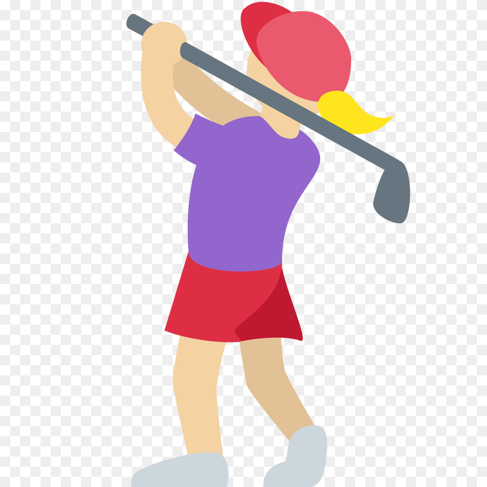 Woman Golfing Emoji Clipart, People, Person, Clothing, Hat Free Png Download