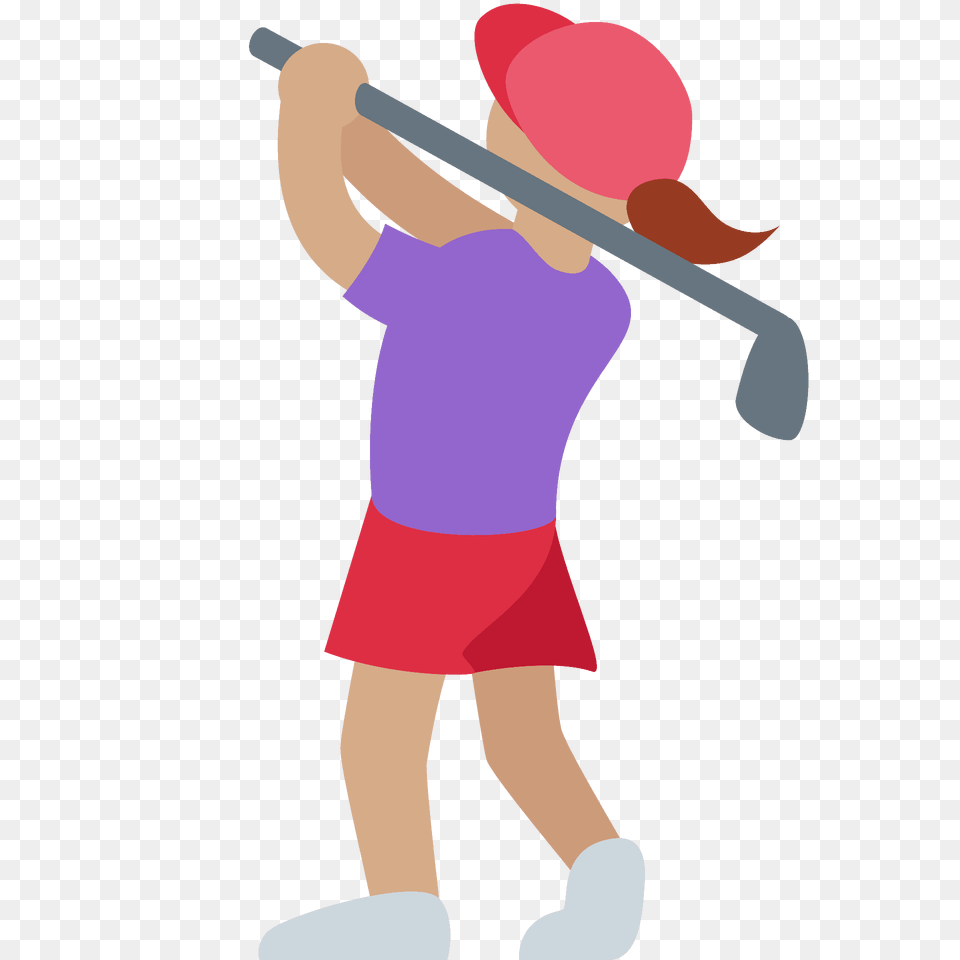 Woman Golfing Emoji Clipart, Clothing, Hat, People, Person Free Transparent Png