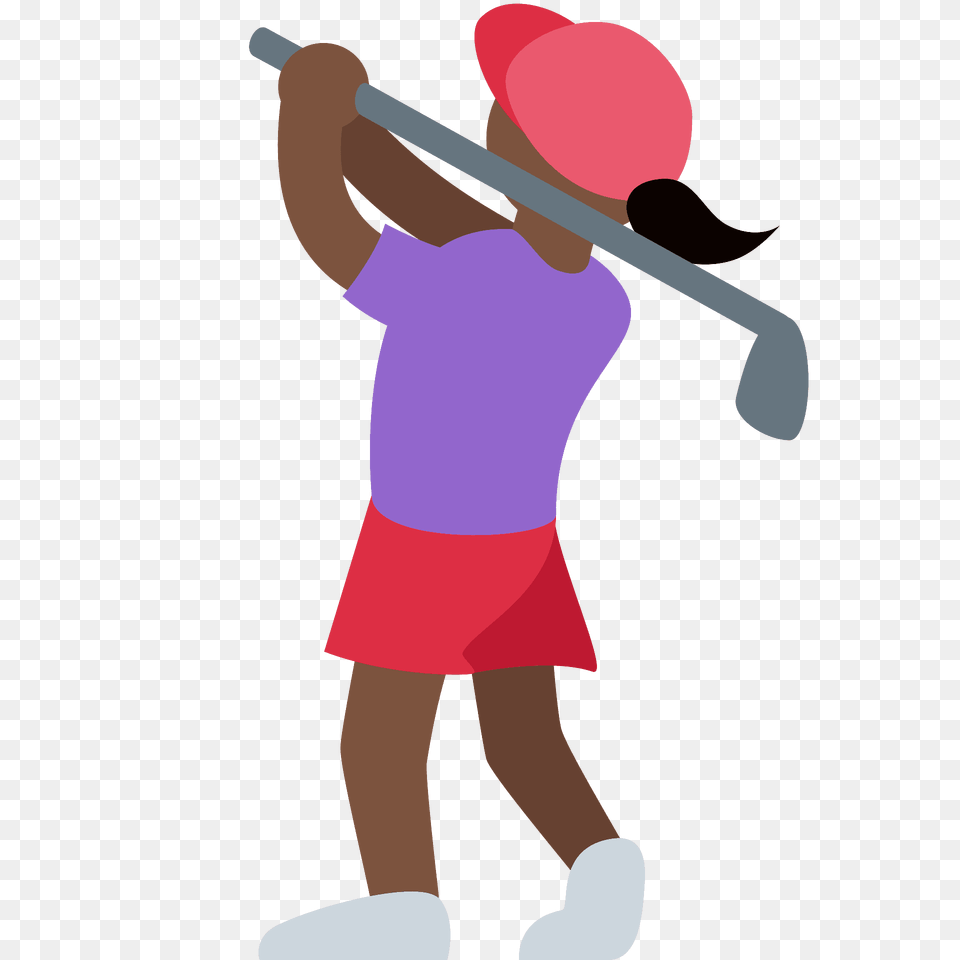 Woman Golfing Emoji Clipart, Person, Clothing, Hat, People Png Image