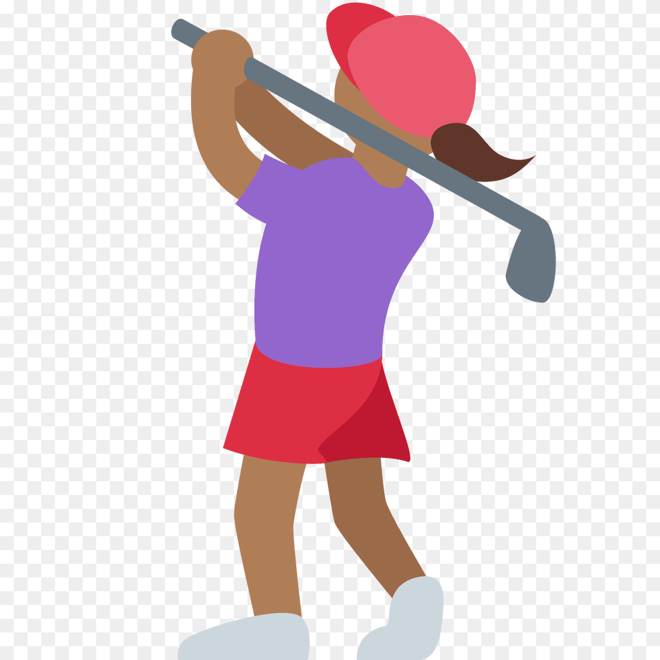 Woman Golfing Emoji Clipart, Clothing, Hat, Person, People Free Png Download