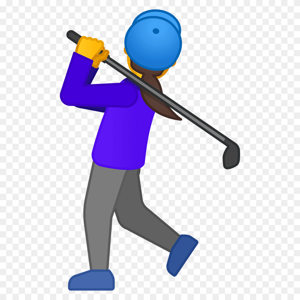 Woman Golfing Emoji Clipart, People, Person, Cleaning, Baseball Png