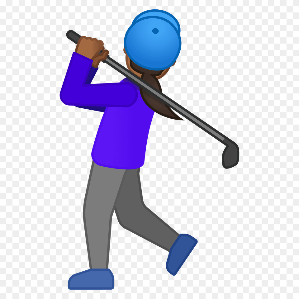 Woman Golfing Emoji Clipart, People, Person, Cleaning, Baseball Free Png