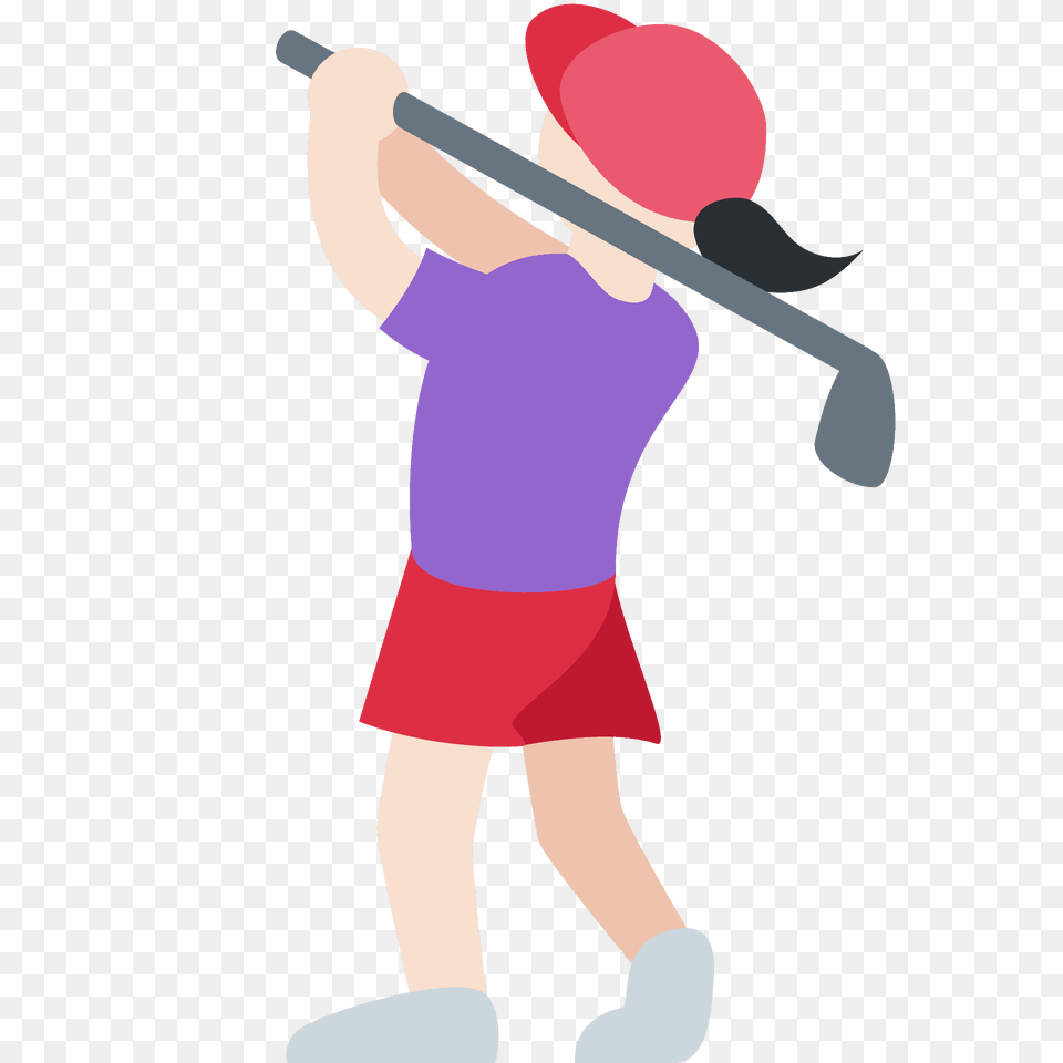 Woman Golfing Emoji Clipart, People, Person, Photography, Clothing Png Image