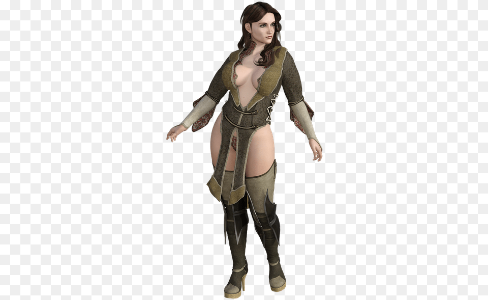 Woman Graceful Figure Pretty Girl Face Female Figurine, Clothing, Costume, Person, Adult Free Transparent Png
