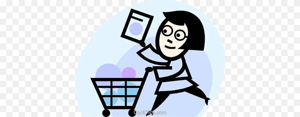 Woman Grocery Shopping Royalty Free Vector Clip Art Illustration, Photography, Face, Head, People Png