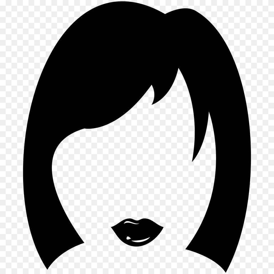 Woman Hair Clipart Black And White Clip Art Images, Gray Png Image