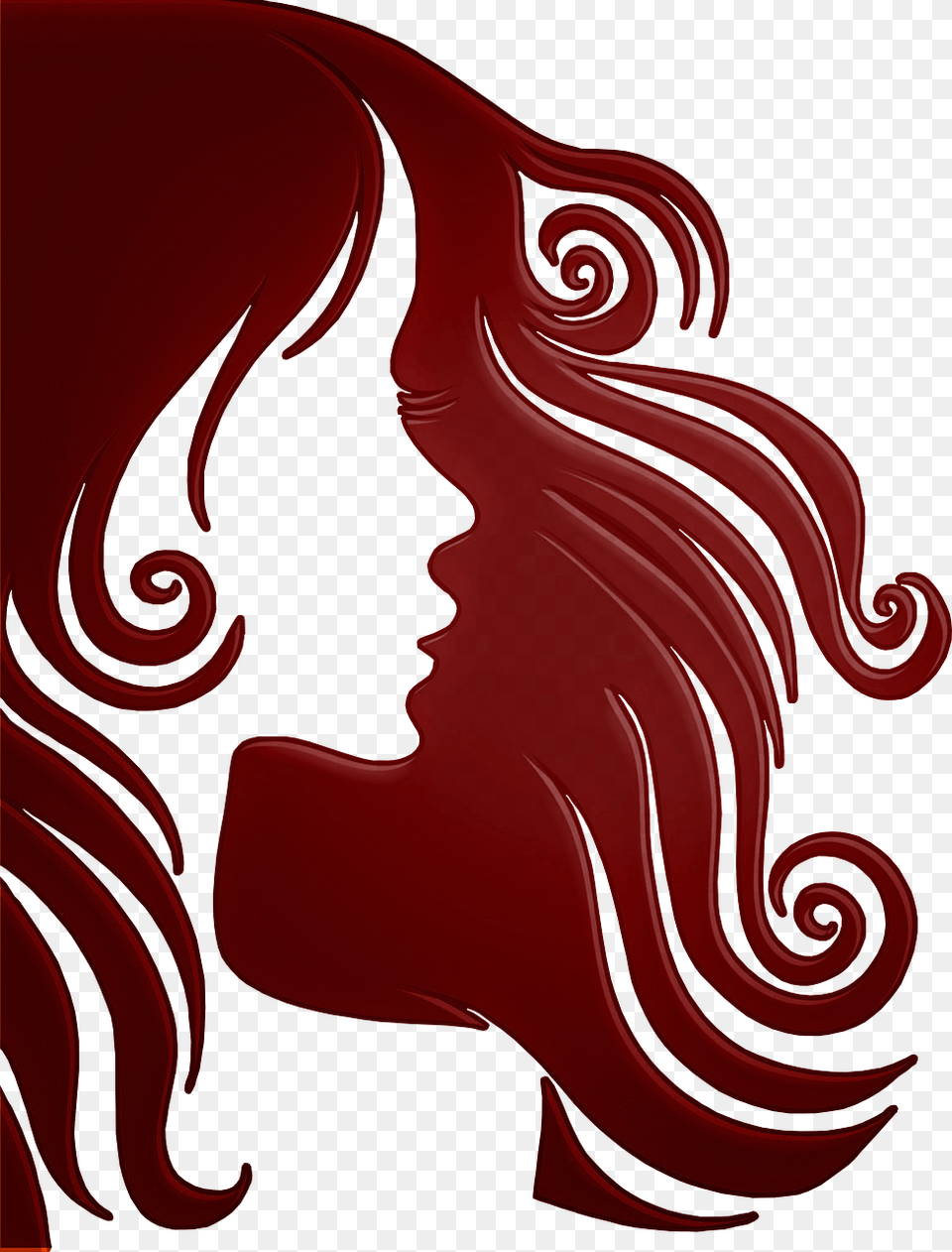Woman Hair Face Silhouette Of Hair, Art, Graphics, Modern Art, Person Free Png Download