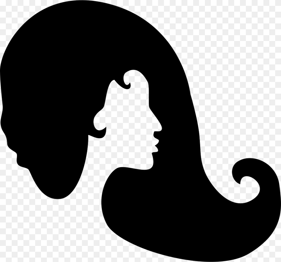 Woman Hair Hair Woman Icon, Silhouette, Stencil, Baby, Person Png Image