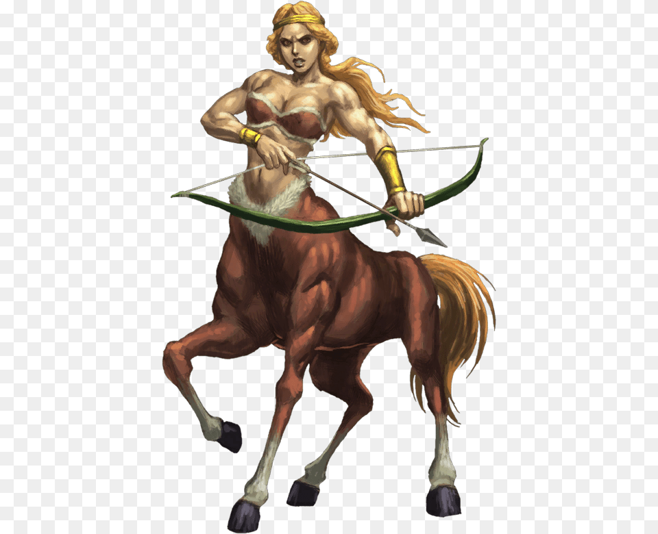 Woman Half Human Half Horse, Weapon, Archer, Archery, Bow Free Transparent Png