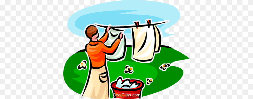 Woman Hanging Laundry Hanging The Clothes Clipart, Person, Washing, Cleaning, Outdoors Free Transparent Png