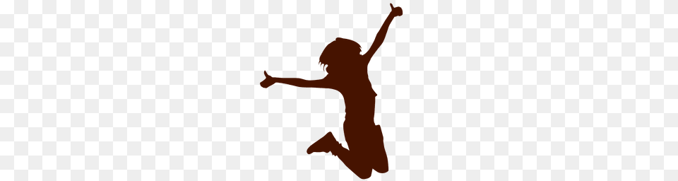 Woman Happy Jumping Silhouette, Kneeling, Person, Dancing, Leisure Activities Free Transparent Png