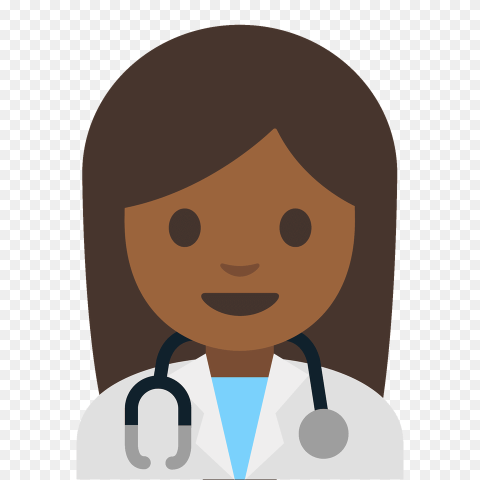Woman Health Worker Emoji Clipart, Clothing, Coat, Lab Coat, Person Free Png