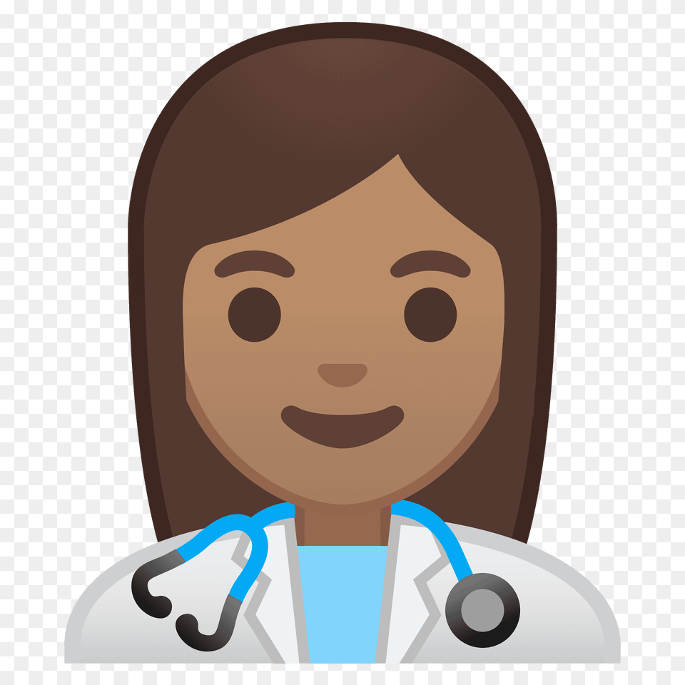 Woman Health Worker Emoji Clipart, Clothing, Coat, Face, Head Free Transparent Png