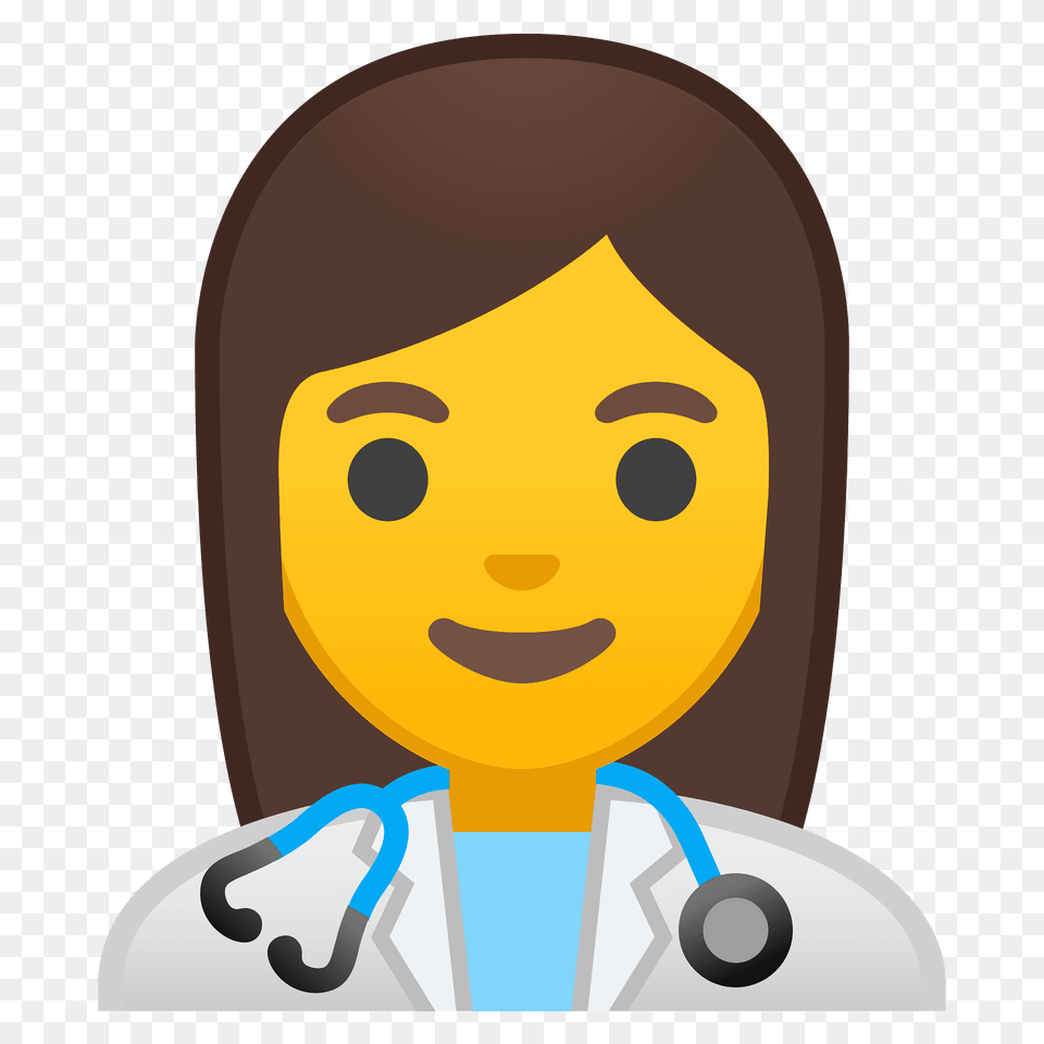 Woman Health Worker Emoji Clipart, Clothing, Coat, Face, Head Free Png