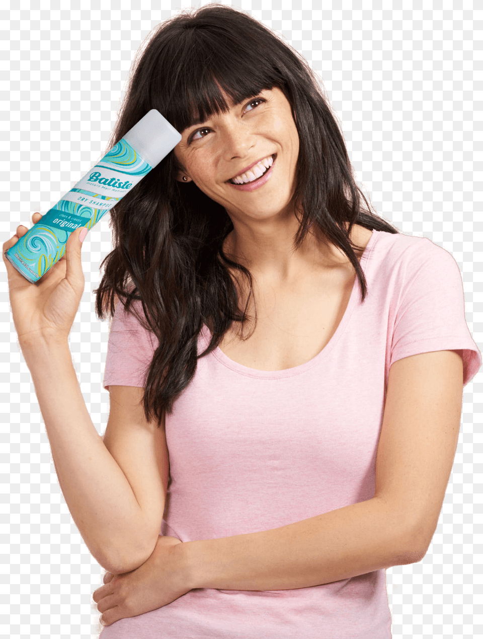 Woman Holding Batiste Dry Shampoo Girl Holding Shampoo, Adult, Person, Head, Female Png