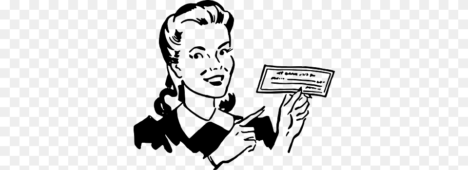 Woman Holding Cheque Vintage Image, Baby, Person, Face, Head Png