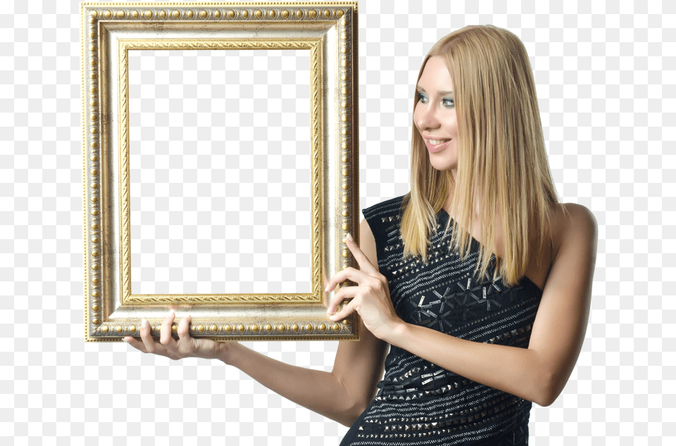Woman Holding Frame Holding Frame, Photography, Adult, Face, Female Free Transparent Png
