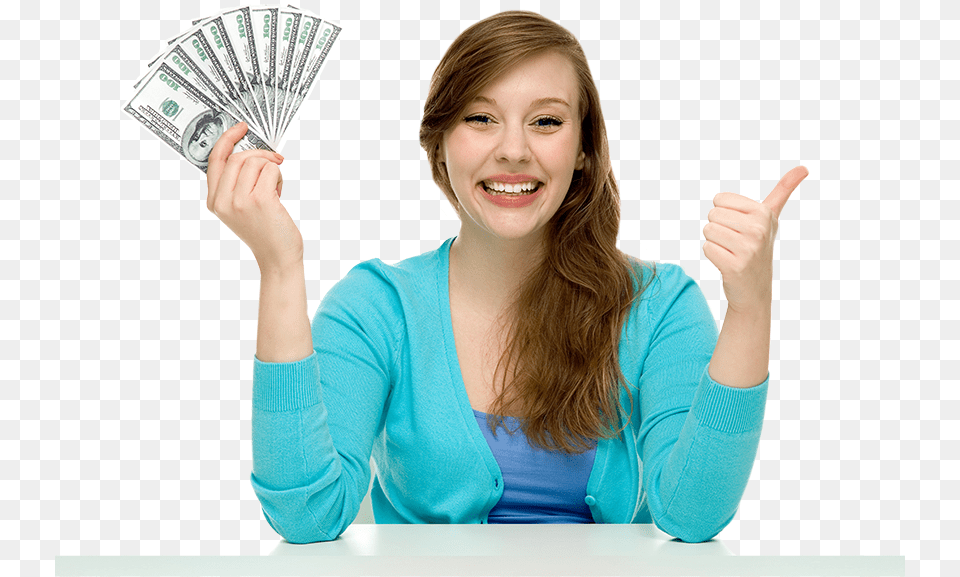 Woman Holding Money With Thumbs Up, Hand, Body Part, Person, Finger Free Png