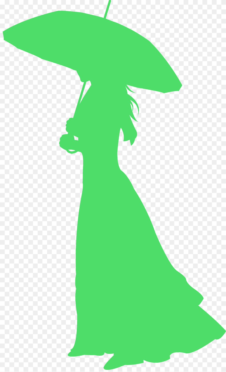 Woman Holding Umbrella Silhouette, Formal Wear, Clothing, Dress, Person Png Image