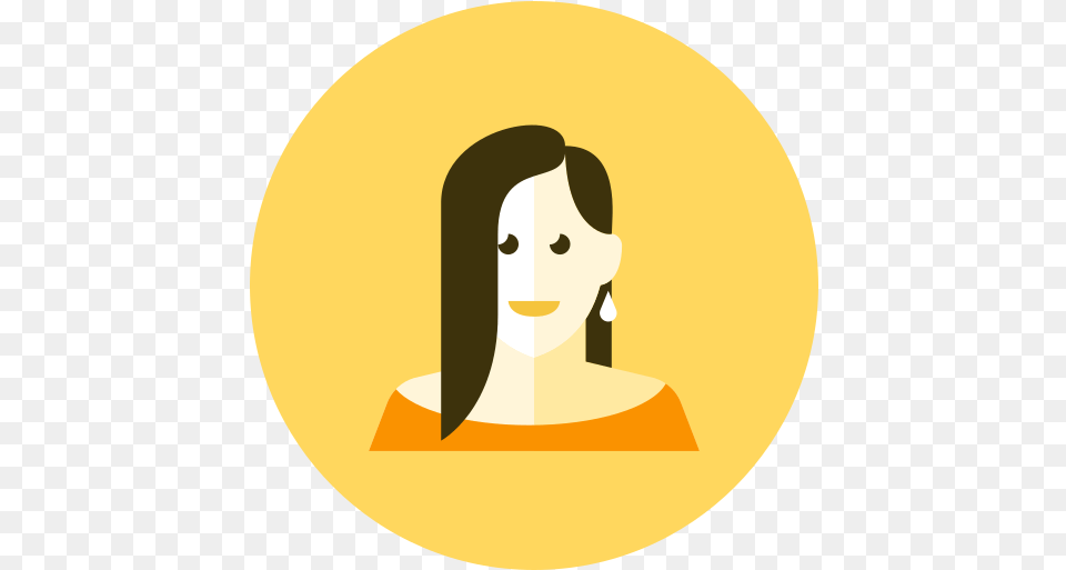 Woman Icon Of Kameleon Yellow Round Icon, Accessories, Photography, Earring, Jewelry Png Image