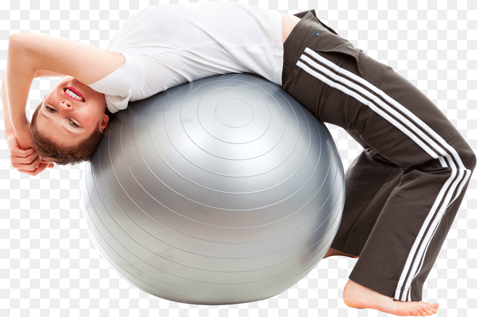 Woman Image Ball Exercises Transparent Background, Sphere, Adult, Male, Man Free Png