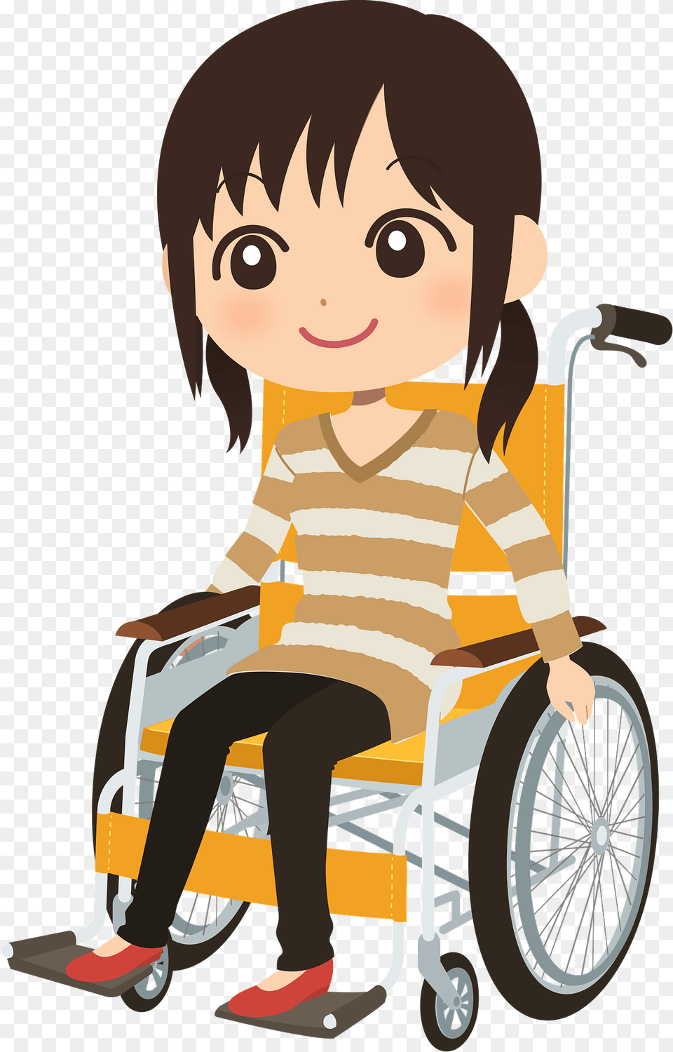 Woman In A Wheelchair Clipart, Chair, Furniture, Person, Head Free Transparent Png