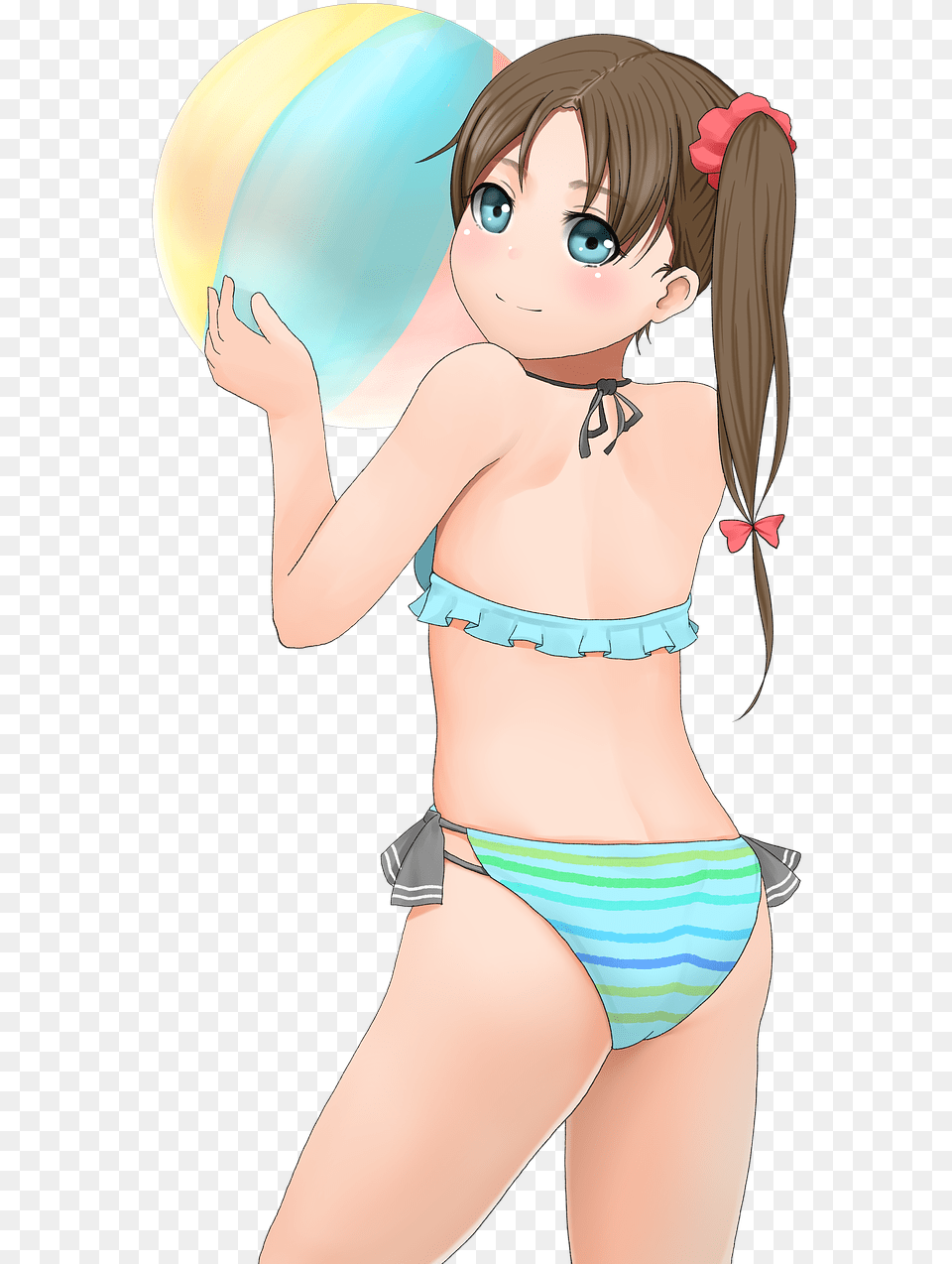 Woman In Bikini Cute Anime Girls In Bikini, Swimwear, Clothing, Adult, Publication Png Image