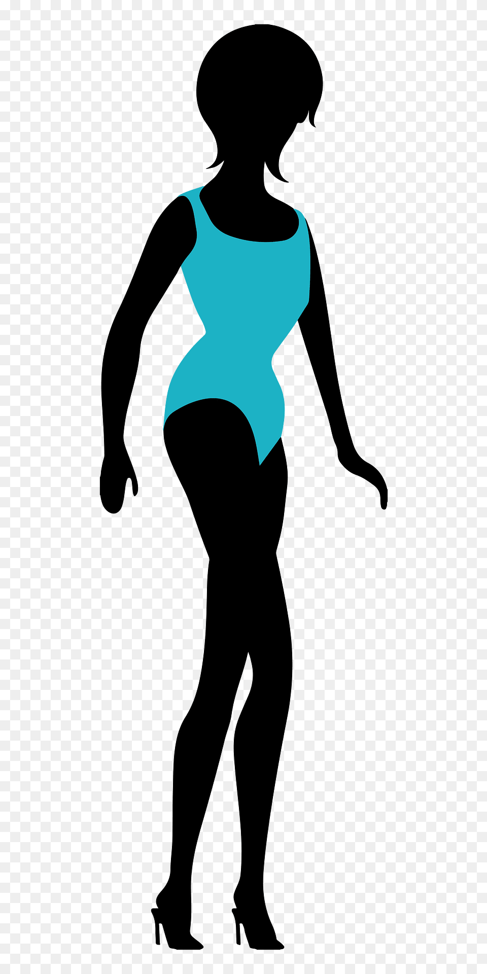 Woman In Bikini Silhouette Clipart, Person, Dancing, Leisure Activities, Head Png