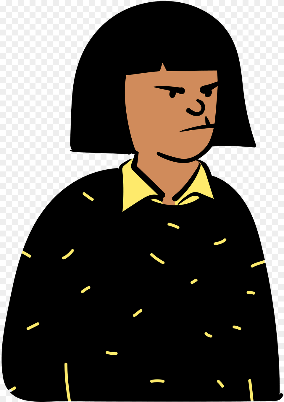 Woman In Black Sweater Clipart, Person, People, Man, Male Free Png