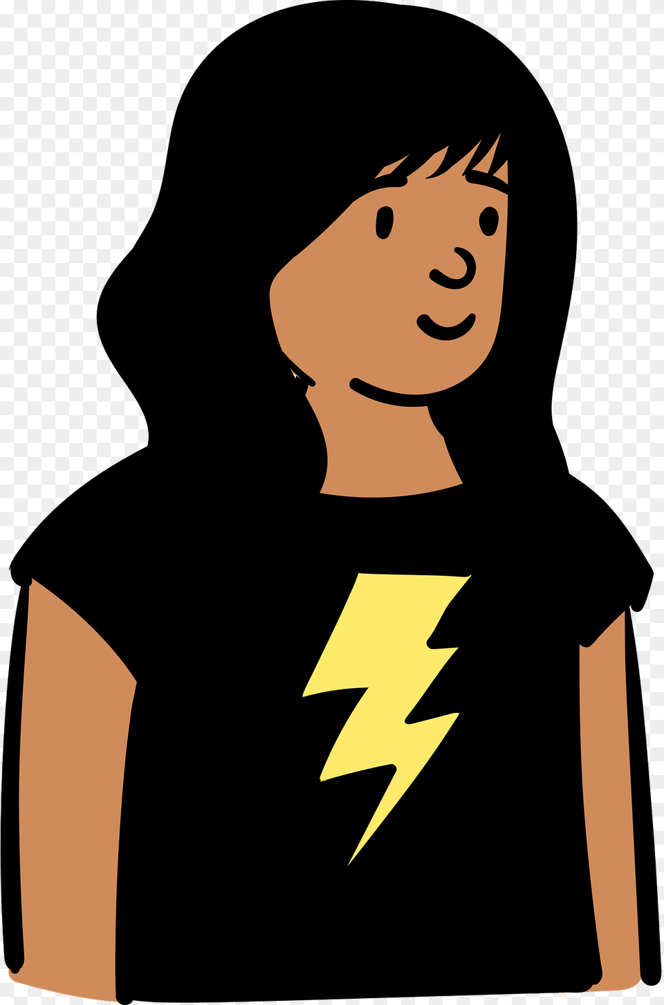 Woman In Black T Shirt Clipart, Clothing, T-shirt, Adult, Female Png