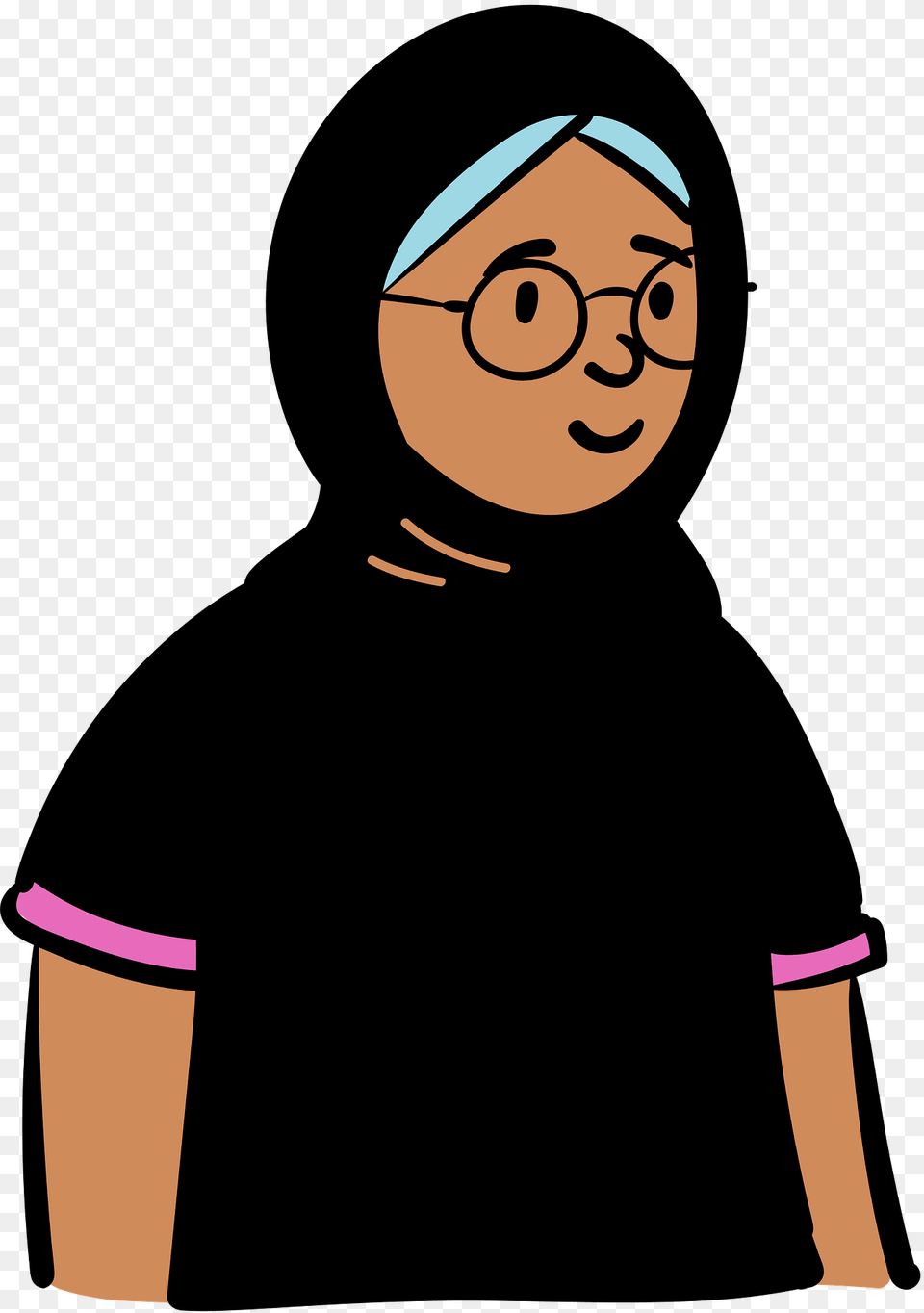 Woman In Black T Shirt Clipart, Adult, Clothing, Female, Hood Png Image