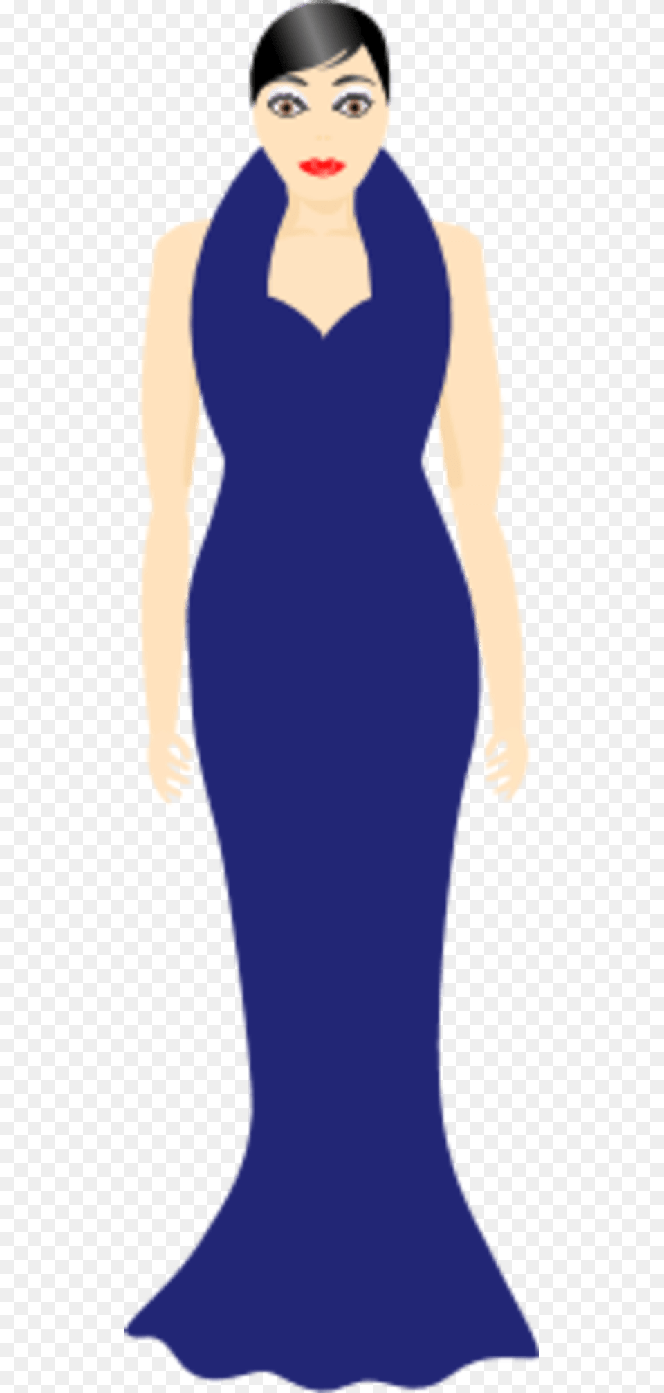 Woman In Blue Dress Clipart Cocktail Dress, Adult, Person, Gown, Formal Wear Png