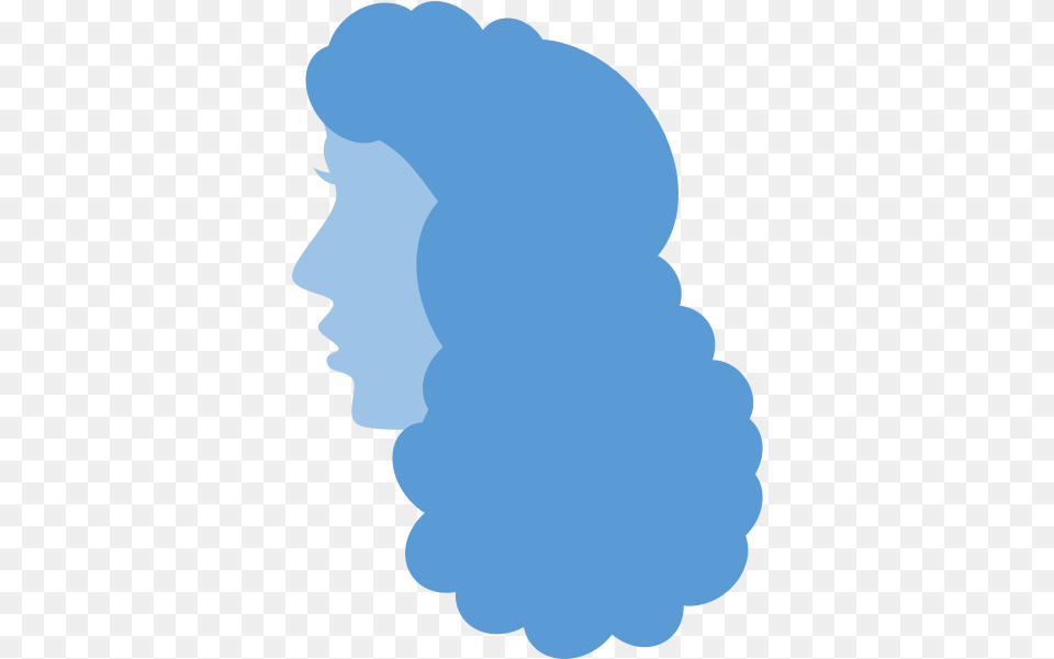 Woman In Blue Silhouette, Person, Face, Head Png