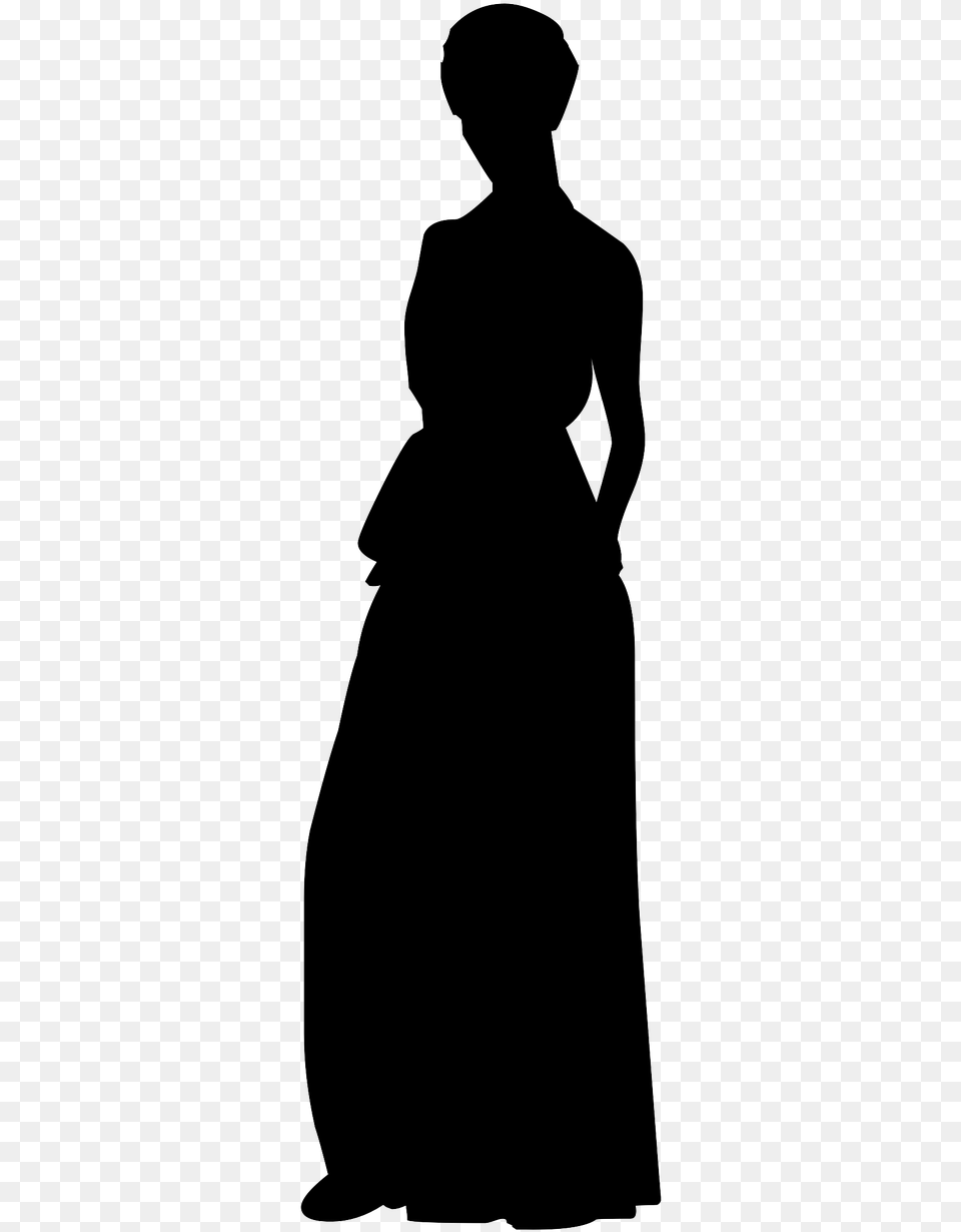 Woman In Dress Silhouette, Fashion, Clothing, Person Png