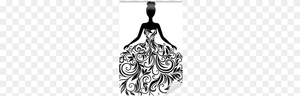 Woman In Dress Silhouette Vector Silhouette Of Xv Dibujos, Art, Floral Design, Graphics, Pattern Free Transparent Png