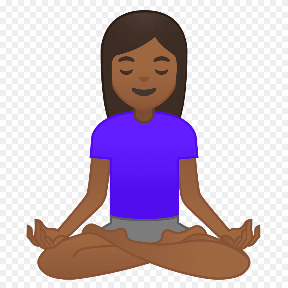 Woman In Lotus Position Emoji Clipart, Person, Fitness, Sport, Working Out Png
