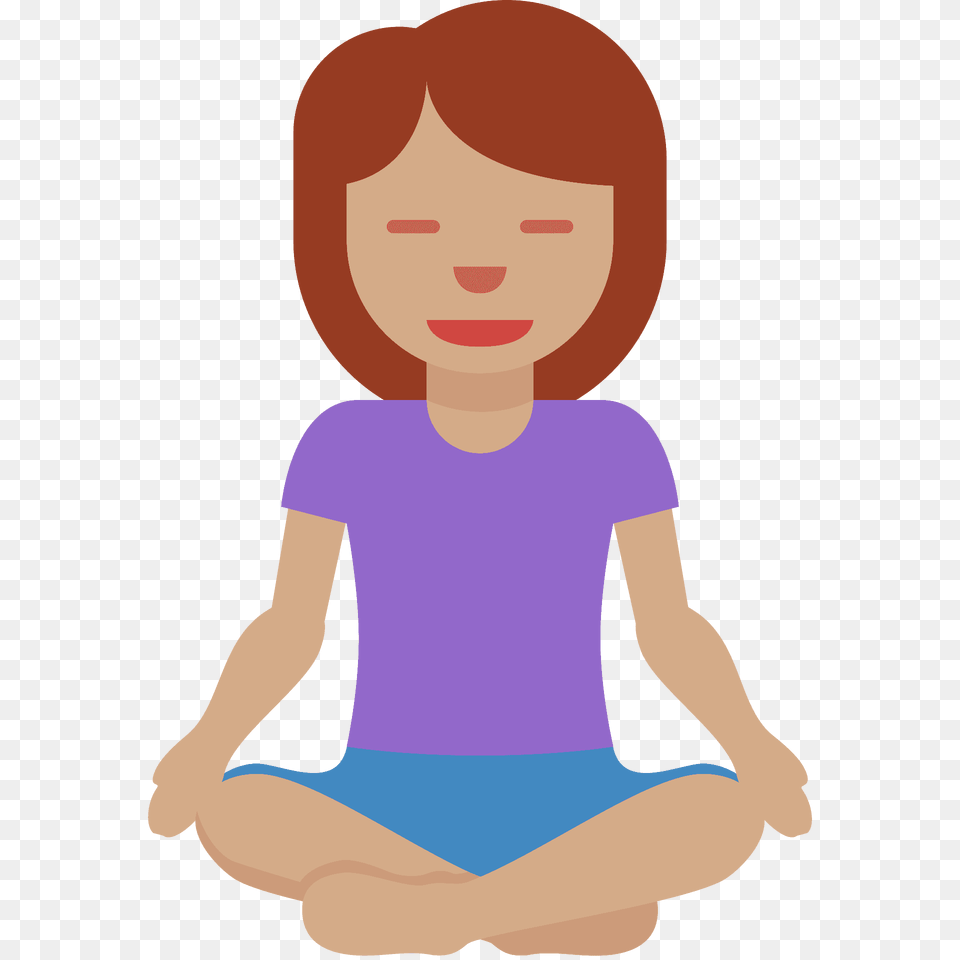 Woman In Lotus Position Emoji Clipart, Baby, Person, Face, Head Png Image