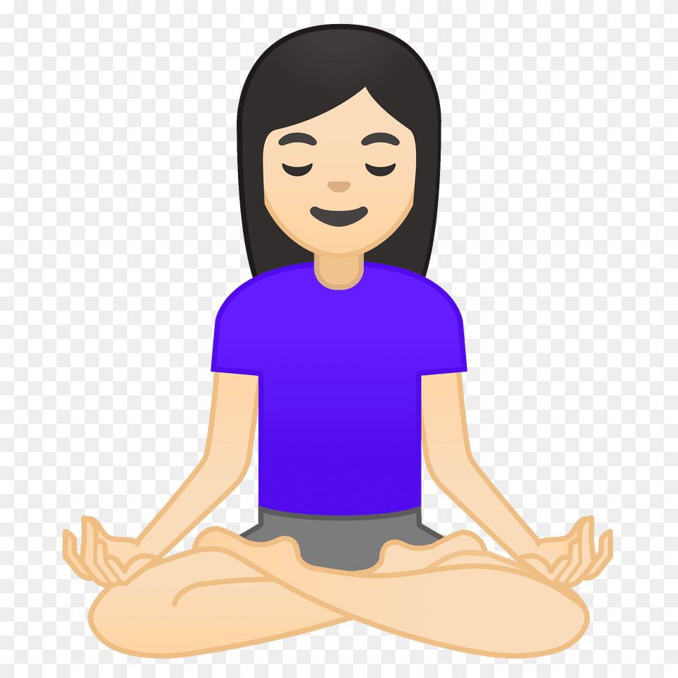Woman In Lotus Position Emoji Clipart, Adult, Working Out, Sport, Person Png