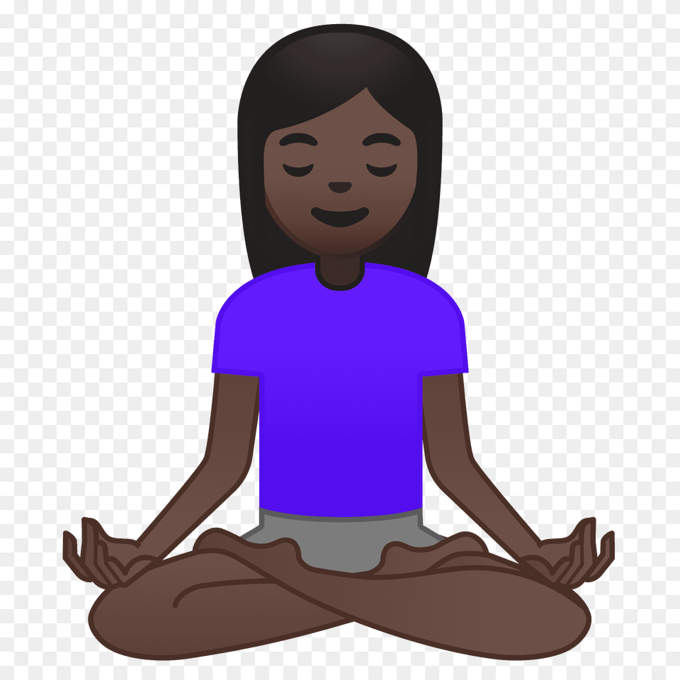 Woman In Lotus Position Emoji Clipart, Person, Fitness, Sport, Working Out Png