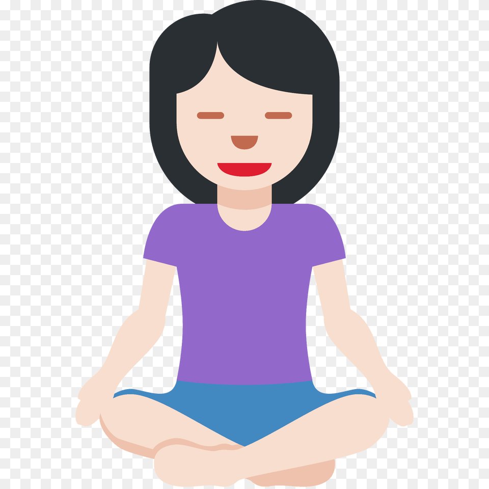 Woman In Lotus Position Emoji Clipart, Baby, Person, Face, Head Free Png Download