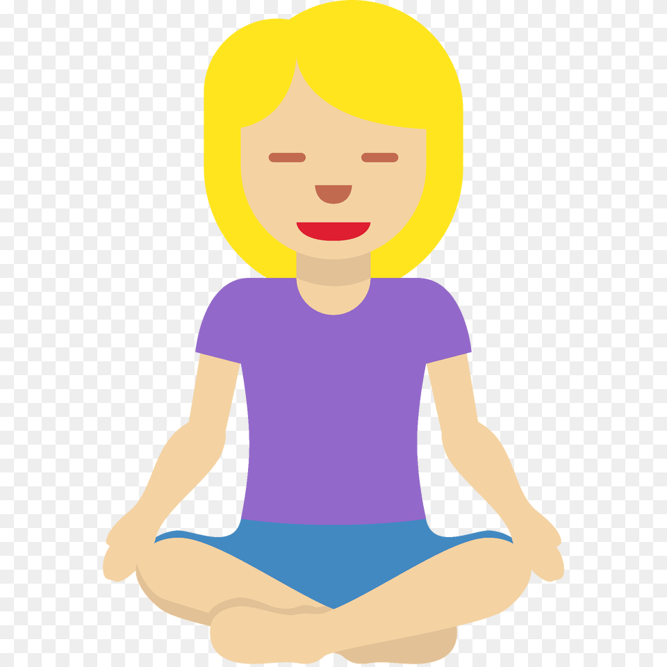 Woman In Lotus Position Emoji Clipart, Baby, Person, Face, Head Png